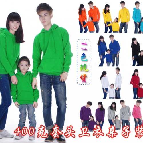 供应BNI抓绒连帽套头空白卫衣 热转印 烫画 手绘卫衣大量热卖 可配亲子装 情侣图3