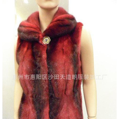 皮草背心 皮毛马甲背心 貂皮背心 皮草女士马甲背心 230图3