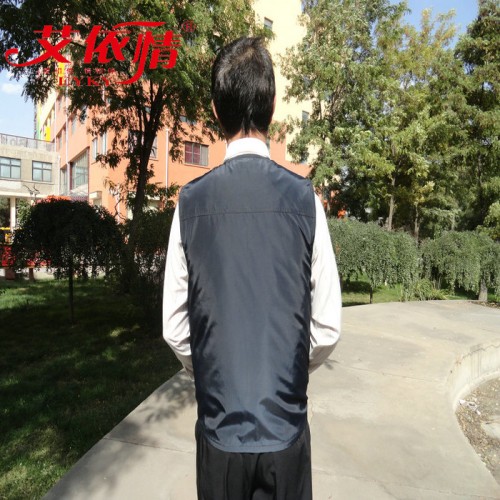 供应艾依情中老年男装滩羊二毛皮马甲羊皮马甲图3