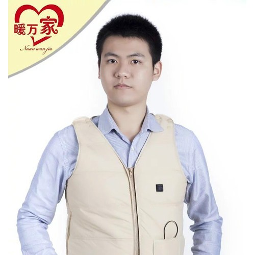 暖万家男士电发热马甲卡其色服装 电热马甲 电热马甲厂家 **温控服图7
