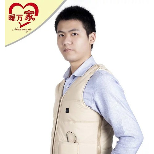 暖万家男士电发热马甲卡其色服装 电热马甲 电热马甲厂家 **温控服图8