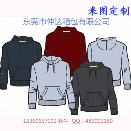 东莞仲达 加绒卫衣 宽松型连帽套头 工厂定制图2