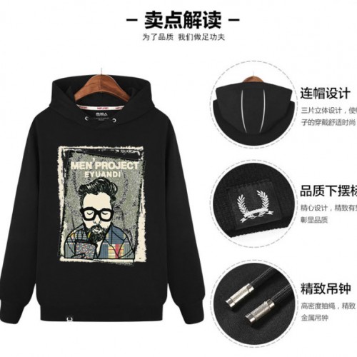 东莞仲达 加绒卫衣 宽松型连帽套头 工厂定制图5