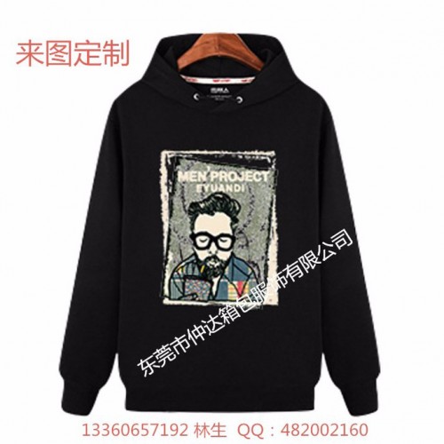 东莞仲达 加绒卫衣 宽松型连帽套头 工厂定制图4