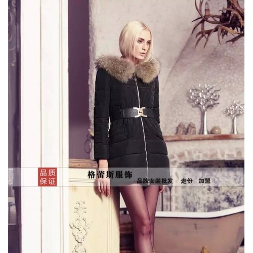 供应时尚休闲品牌女装折扣批发名歌羽绒服风衣库存 女式风衣/大衣折扣图2