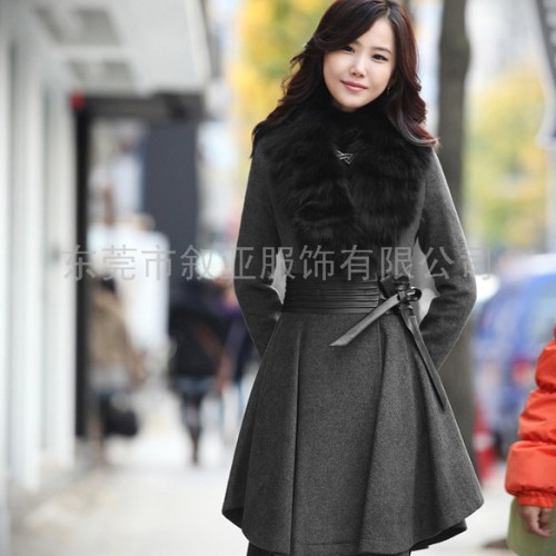 供应叙亚R21冬装外套 双排扣气质淑女风衣外套。保暖冬装图1