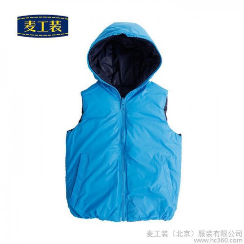 交通运输 工作服 定制 防寒保暖 羽绒 带帽 两面穿 马甲 马夹MJY12006图3