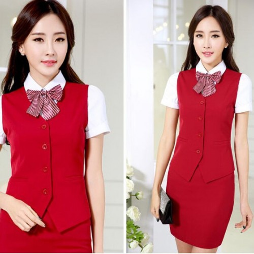 seniorer沪信服饰 文员马甲套装图6