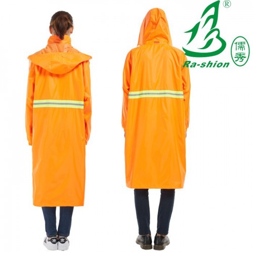 环卫风衣，连体风衣，防水风衣，连体雨衣，反光雨衣，防雨风衣，雨衣警示反光雨衣安全雨衣厂家雨衣工厂批发标准警示雨衣 网里图3
