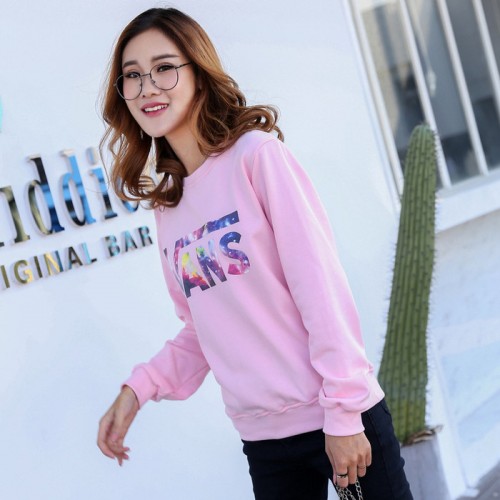 曼妮利奥 2017秋冬女装全棉宽松舒适套头卫衣圆领衫图3