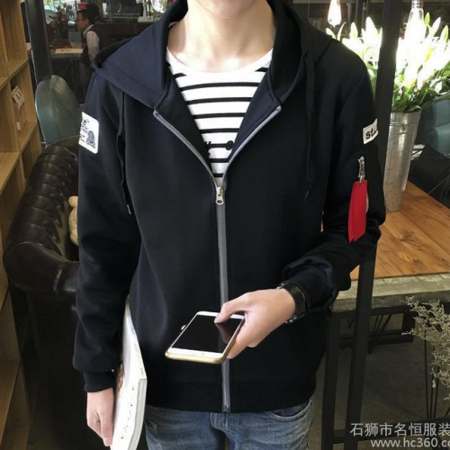 青少年外套男2016春季新款时尚卫衣男学生潮流连帽大码薄款春图3