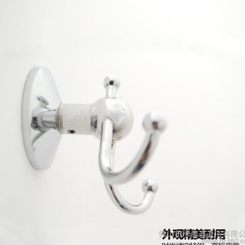 ,****锌合金衣钩圆形底座双衣钩厨卫衣帽间挂衣钩CL-3420图3