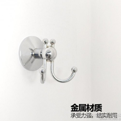 ,****锌合金衣钩圆形底座双衣钩厨卫衣帽间挂衣钩CL-3420图2