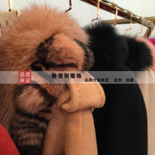 2015全新原装吊牌时尚品牌女装辰龙羊绒女式风衣/大衣折扣批发 三标齐全 专柜**图6