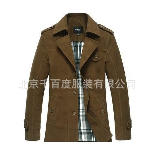 2013年 新款火爆定制男士休闲、商务风衣 专业为品牌加工、贴牌图3