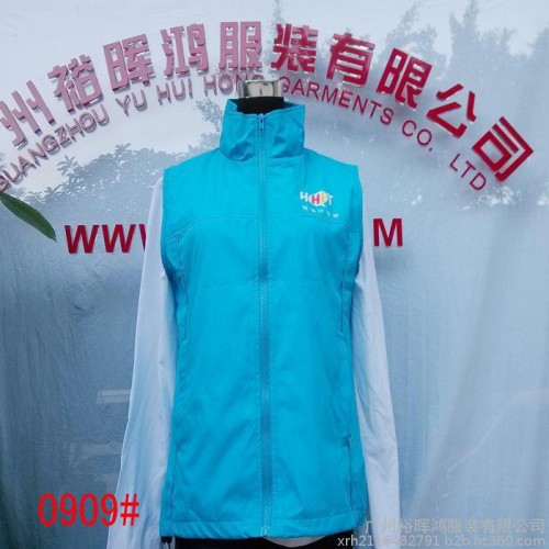 裕晖鸿服装厂普通工装，双面穿着的马甲订做，超市马甲订做图4