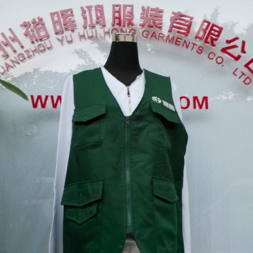 实拍裕晖鸿工厂加工订做马甲风衣，工作服 多口袋工作服图1