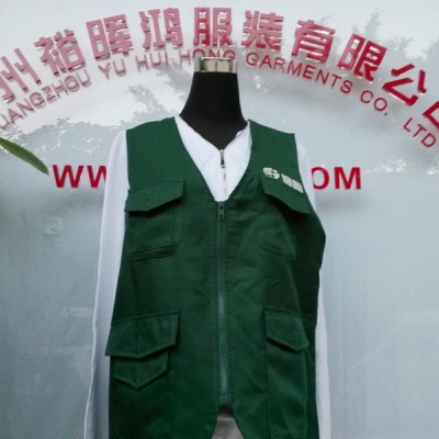 实拍裕晖鸿工厂加工订做马甲风衣，工作服 多口袋工作服