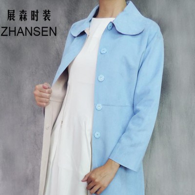 2015冬季新款欧美修身双面呢两面穿百搭女式风衣