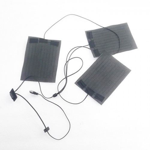厂家供应 USB5v发热片电热片碳纤维发热片一拖三发热膜加热衣服马甲保暖图3