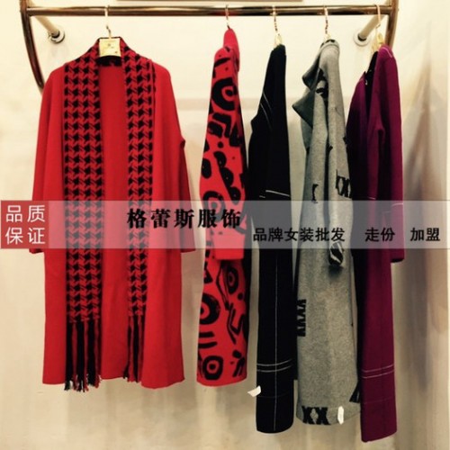2015年时尚新款高端貂绒折扣/广西品牌女装批发/低价女装女式风衣/大衣图2