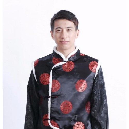 批发男式加棉马甲 大红M0033黑色M0033-A蓝色M0033-B酒红M0033-C金黄M0033-D图4