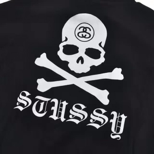 stussy秋季潮牌斯图西新款骷髅头男士套头男生圆领青少年情侣长袖加绒印花大码连帽卫衣 秋冬新款图3