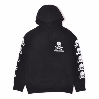 stussy秋季潮牌斯图西新款骷髅头男士套头男生圆领青少年情侣长袖加绒印花大码连帽卫衣 秋冬新款