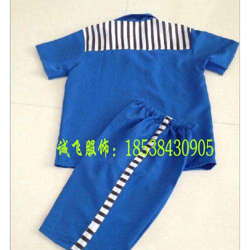 诚飞工厂 监狱囚服劳改服识别服犯人服马甲戒毒所看守所号服春秋装长短袖棉衣棉袄免费寄样免费印字量大从优图5