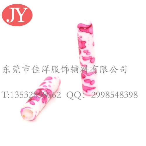 东莞佳洋工厂大量供应豹纹塑胶啤嘴 绳帽头 卫衣头  尾夹图3
