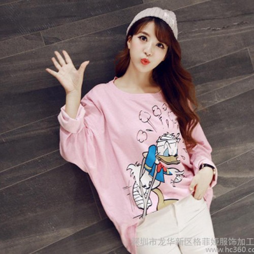 2015新款女装代理 学生兼职创业免费加盟女装 学生T恤卫衣图1