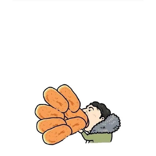 鼎信烫画**王思聪吃热狗同款卫衣烫画图案王思聪吃面包图2