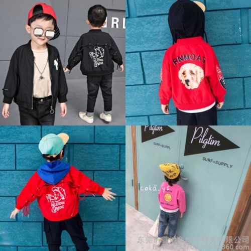 江苏苏州秋冬季儿童衣服批发简约百搭假两件字母印花卫衣货到付款童装批发网站图5