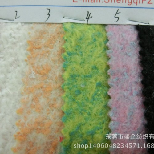SQ108#毛呢 呢面料 双色圈圈呢 **女装大衣风衣面料图1