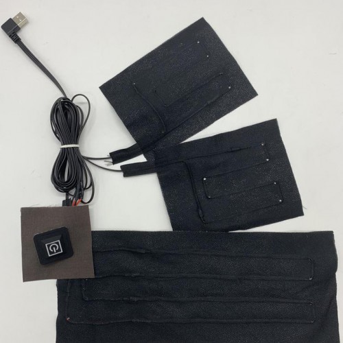 加热保暖片三挡控温发热片USB衣服发热片马甲背心内衣护腰 一拖三图3