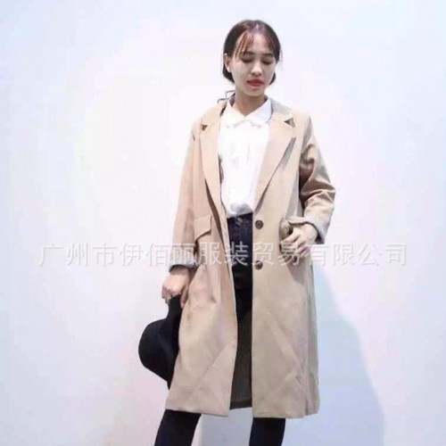 欧美大版新款风衣，休闲时尚百搭。品牌尾货女装一手货源图2