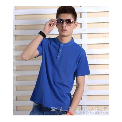 定制复古领V领圆领翻领T恤义工服班服广告衫工作服马甲制图印制图3