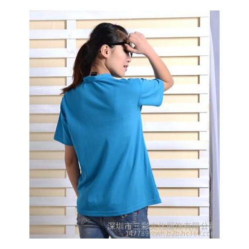 定制复古领V领圆领翻领T恤义工服班服广告衫工作服马甲制图印制