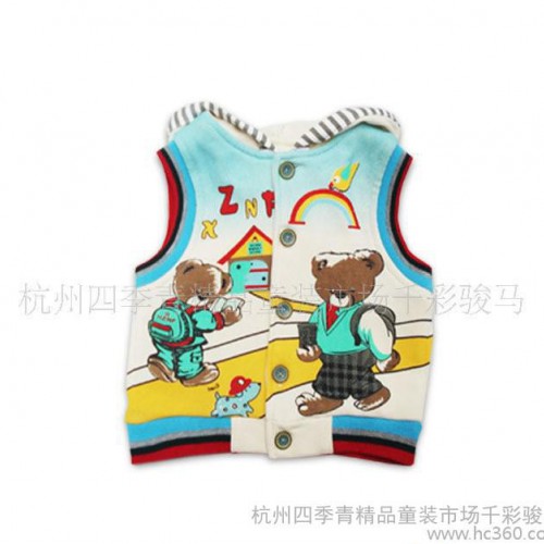 **推荐】爆款畅销新款童装 儿童背心 童马甲背心 中性婴幼装图1