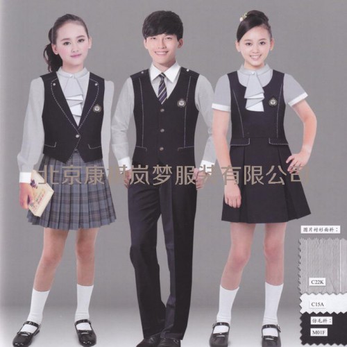 康祺岚梦秋装男女中学生日韩英伦学院风校服班服高中棉马甲制服图3