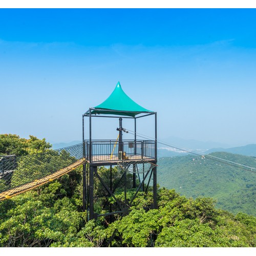 高空滑索穿裙子可以么,同安高空滑索设备,设备大峡谷高空滑索图3