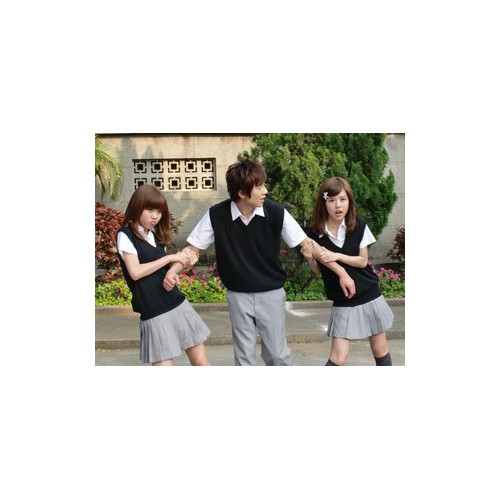 校服英伦学院派班服日本韩版春秋套装马甲无袖背心针织衫班服套装