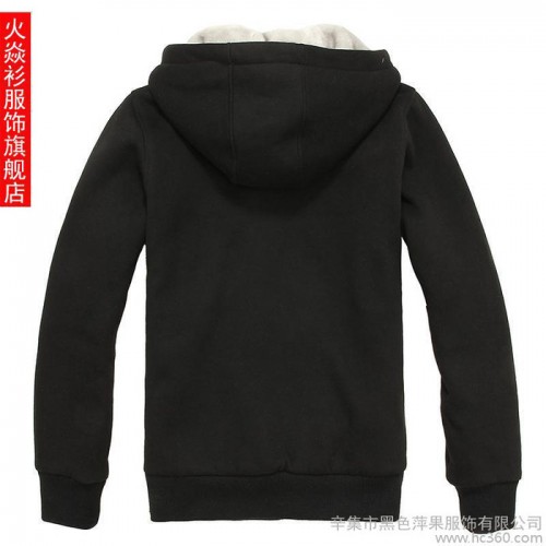 火焱衫 冬季新款情侣装 开衫加绒保暖卫衣 男女装加厚外套 棉袄图3