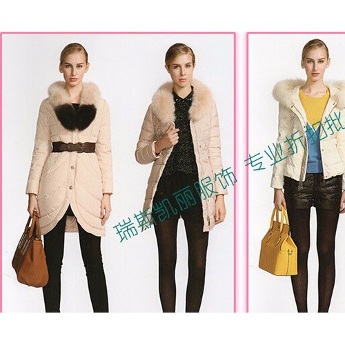 杭州品牌《依维妮》秋冬时尚女式风衣/大衣品牌女装库存折扣尾货走份批发一手货源图6