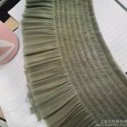 裙子腰部袖口间距1公分司 司马克 拉橡筋 打揽加工  花型特种绣 免费拿样品图8