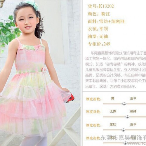 供应妞宝013儿童公主裙 礼服裙子图2