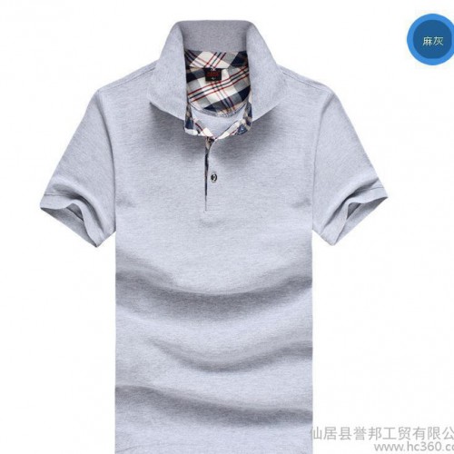 新款特价 男式POLO衫 纯色珠地网眼 短袖翻领POLO衫直销图1