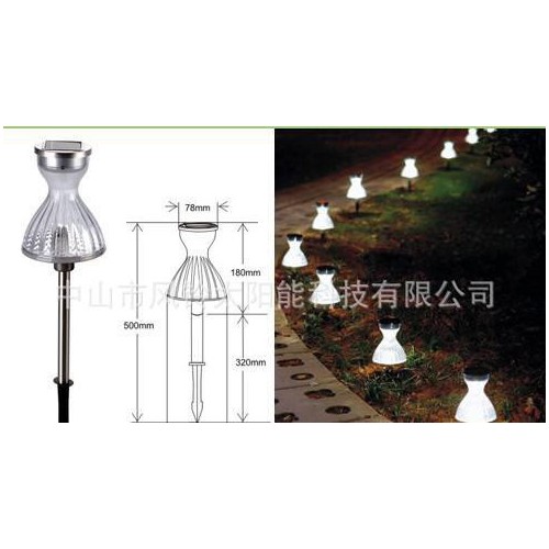 太阳能DG裙子灯  太阳能彩色庭院 高透光花园用装饰 速卖通图1