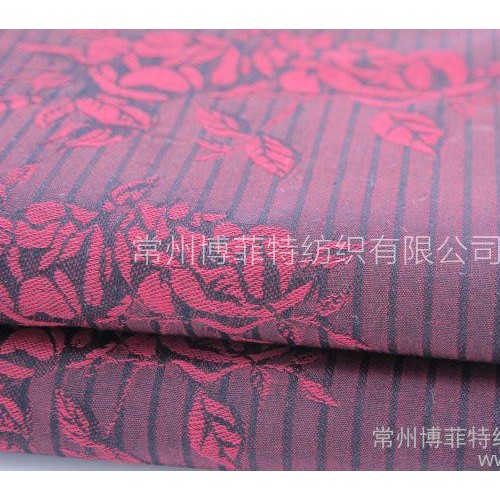 直销**色织大花提花时装服装面料 织锦缎风衣布料图2