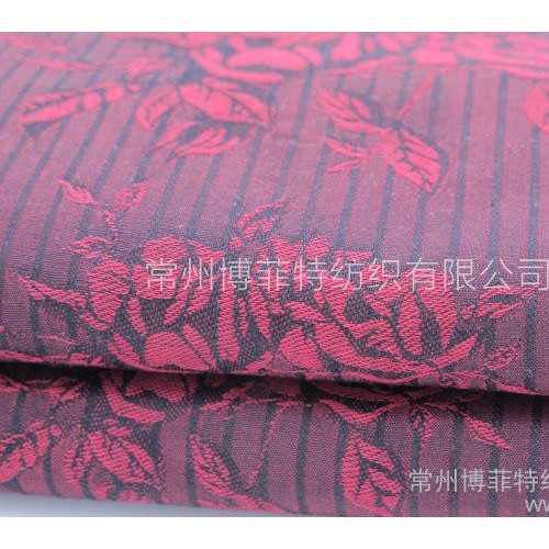 直销**色织大花提花时装服装面料 织锦缎风衣布料图3